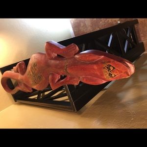 Wooden Carved Lizard, Southwestern Decor